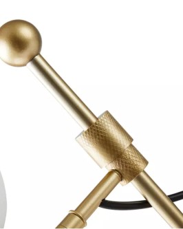LUMINÁRIA DE MESA TEAS DICROICA PAR16 HALOPIN 43XØ10CM METAL E VIDRO DOURADO FOSCO - Foto 3