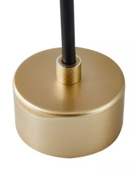 LUMINÁRIA DE MESA TEAS DICROICA PAR16 HALOPIN 43XØ10CM METAL E VIDRO DOURADO FOSCO E PRETO - Foto 2