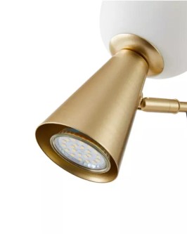 LUMINÁRIA DE MESA TEAS DICROICA PAR16 HALOPIN 43XØ10CM METAL E VIDRO DOURADO FOSCO E PRETO - Foto 3