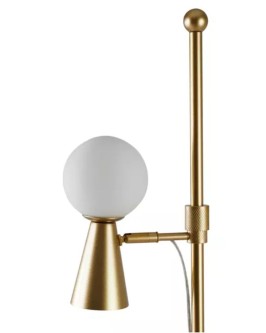 LUMINÁRIA DE CHÃO PISO TEAS DICROICA PAR16 HALOPIN 163XØ25CM METAL E VIDRO DOURADO FOSCO - Foto 2