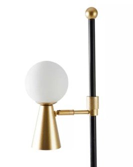 LUMINÁRIA DE CHÃO PISO TEAS DICROICA PAR16 HALOPIN 163XØ25CM METAL E VIDRO DOURADO FOSCO PRETO - Foto 2