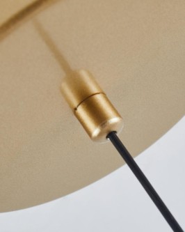 PENDENTE LED LUSE 1 MOD REDONDO 3000K 7W BIVOLT Ø15X22CM METAL E ACRILICO OURO CHAMPANHE - Foto 4