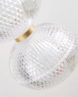 PENDENTE LED LUSE 3 MOD REDONDO 3000K 21W Ø15X50CM METAL E ACRILICO OURO CHAMPANHE BIVOLT - Foto 2