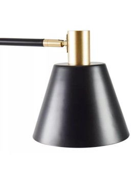 LUMINÁRIA DE CHÃO PISO 140XØ25CM METAL PRETO E DOURADO - Foto 1