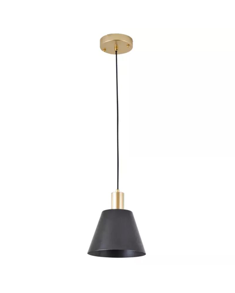 PENDENTE PETTI Ø20x15CM METAL PRETO E DOURADO