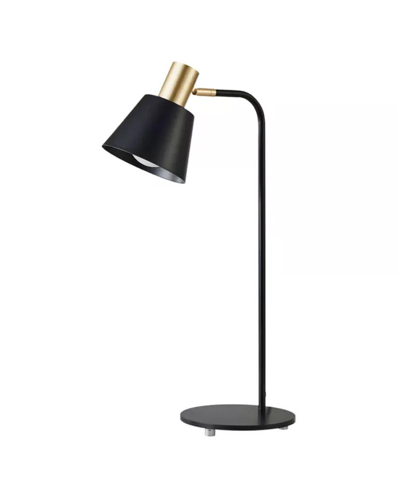 LUMINÁRIA DE MESA PETTI 52xØ18CM METAL PRETO E DOURADO